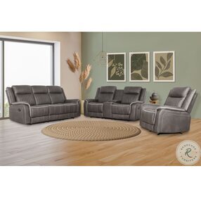 Enzo Gray Dual Reclining Console Loveseat