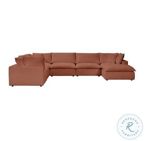Cali Rust Modular Large Chaise Sectional
