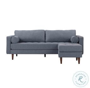 Cave Navy Tweed Sectional
