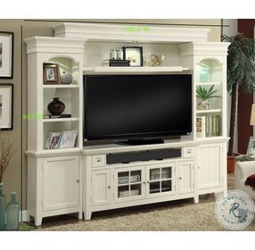 Welty Vintage White 3 Piece Small Entertainment Wall