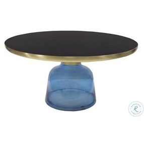 Ritz Black And Dark Blue Occasional Table Set