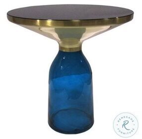 Ritz Black And Dark Blue End Table