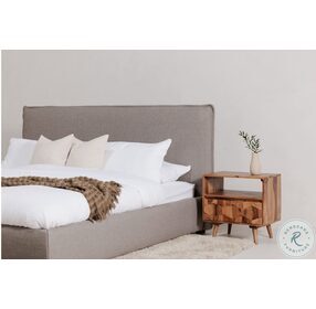 Luzon Graystone Queen Upholstered Panel Bed