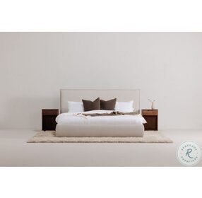 Luzon Wheat Upholstered Queen Platform Bed