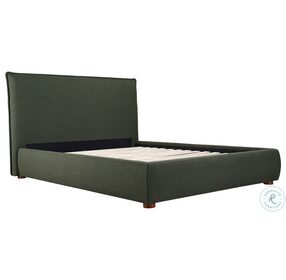 Luzon Deep Forest King Upholstered Panel Bed