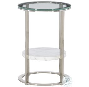 Lafayette Silver Mist And Cerused Mink Accent Table