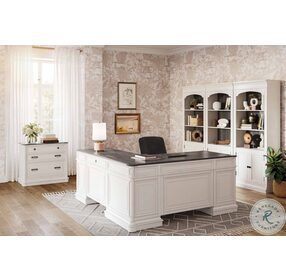 Roanoke White L-Shaped Desk