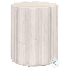Roma Whitewash Pine Accent Table
