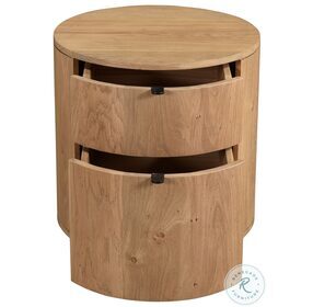 Theo Natural Two Drawer Nightstand