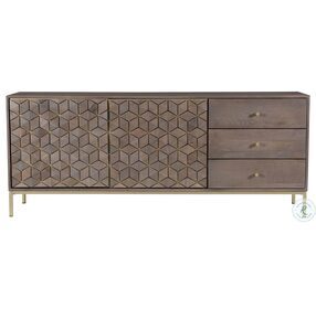 Corolla Gray And Brass Sideboard