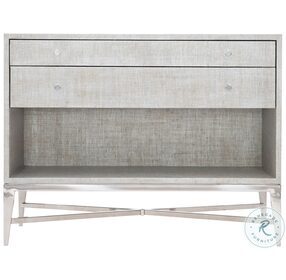 Saba Grey And Antique Silver Nightstand