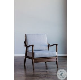 Zephyr Medium Brown And Light Grey Lounge Chair