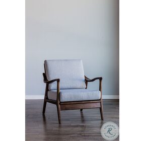 Zephyr Slate Light Gray And Brown Lounge Chair