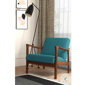 Zephyr Slate Turquoise Lounge Chair