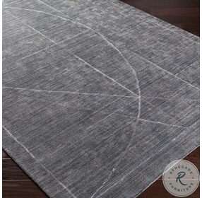 Costilla Charcoal and White Modern Large Rug