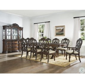 Royale Warm Brown Pecan Extendable Dining Table