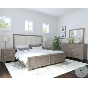 Andover Wire Brushed Grey Queen Panel Bed