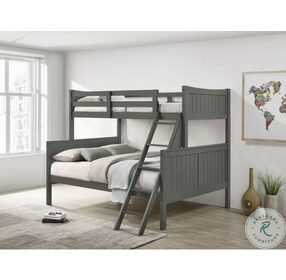 Santino Gray Twin Over Full Bunk Bed