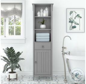 Salinas Cape Cod Gray Tall Bathroom Storage Cabinet