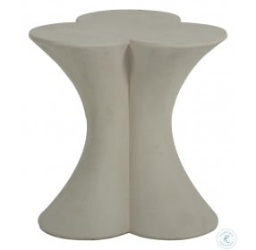Carlin Textured Misty White Side Table