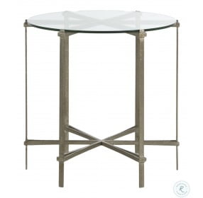 Clarissa Textured Champagne Side Table