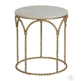 Basel Green And Gilded Gold Side Table