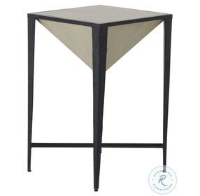 Elway Cerused White And Black Side Table