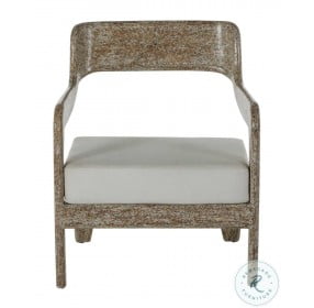 Raya White Fabric Lounge Chair