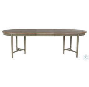 Whitlock Distressed Cream And Natural Cerused Extendable Dining Table