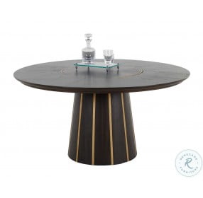 Morgan Dark Chocolate And Gold Dining Table