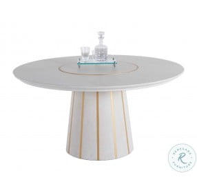 Morgan Cerused White And Gold Dining Table