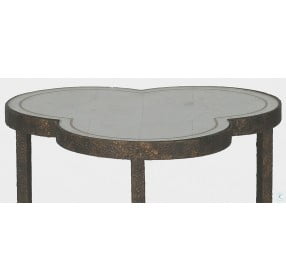 Walter Textured Bronze Trefoil Side Table