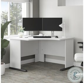 Studio A White 48" Corner Computer Desk