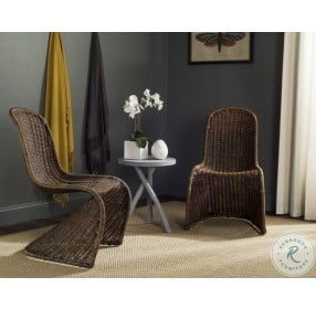 Tana Brown And Multi Wicker Side Chair Set Of 2