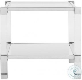 Angie Silver Acrylic End Table