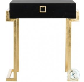 Abele Black Lacquer Side Table