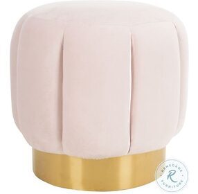 Maxine Pink Channel Tufted Otttoman