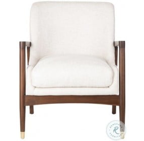 Flannery Cream Mid Century Accent Chair