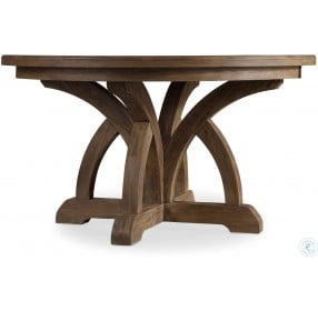 Corsica Light Wood Round Extendable Dining Room Set