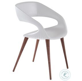 Shape White And Walnut Dining Chair