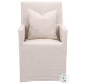 Stitch and Hand Shelter Jute Natural Gray Birch Slipcover Arm Chair