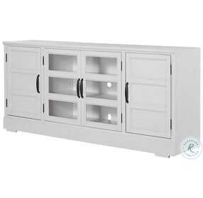 Shoreham Effortless White 76" TV Stand with Hutch
