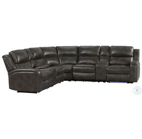 Silhouette Slate Dual Power Reclining Sectional
