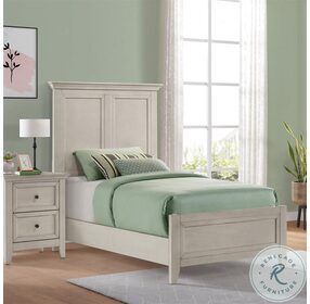 San Mateo Youth Rustic White Twin Panel Bed