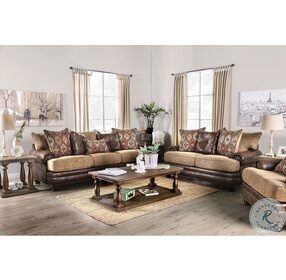 Fletcher Brown And Tan Loveseat