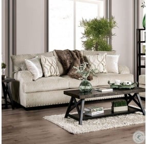 Zayla Ivory Living Room Set