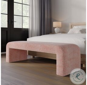 Sophia Pink Large Upholstered Bench