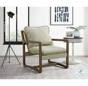 Misty Natural And Light Espresso Accent Chair