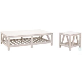 Spruce White Wash Pine And Quartz Coffee Table