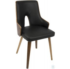 Stella Walnut And Black Dining Chair Set of 2